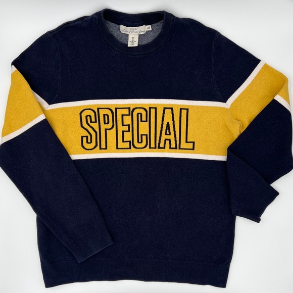 H&M Women's Special Sweater - Navy/Yellow/White - Picture 2 of 7